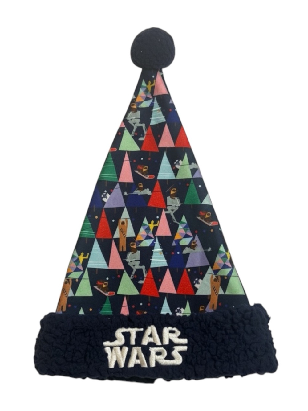 Disney Parks Star Wars Santa Hat Fuzzy Ball Chewbacca Ewok R2D2 C3P0 Christmas
